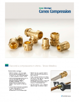 Serie Conex Compression, Raccordi a compressione in Ottone, tenuta metallica